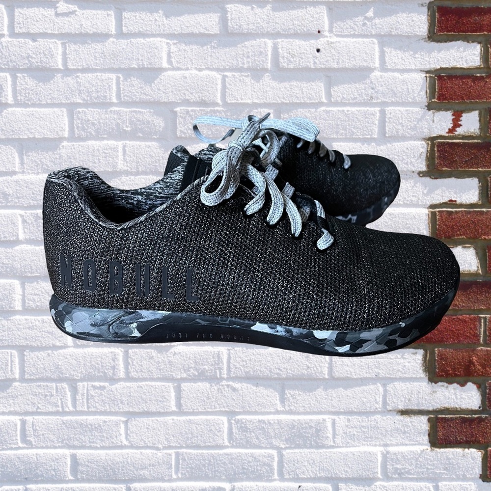 Nobull black heather granite trainer